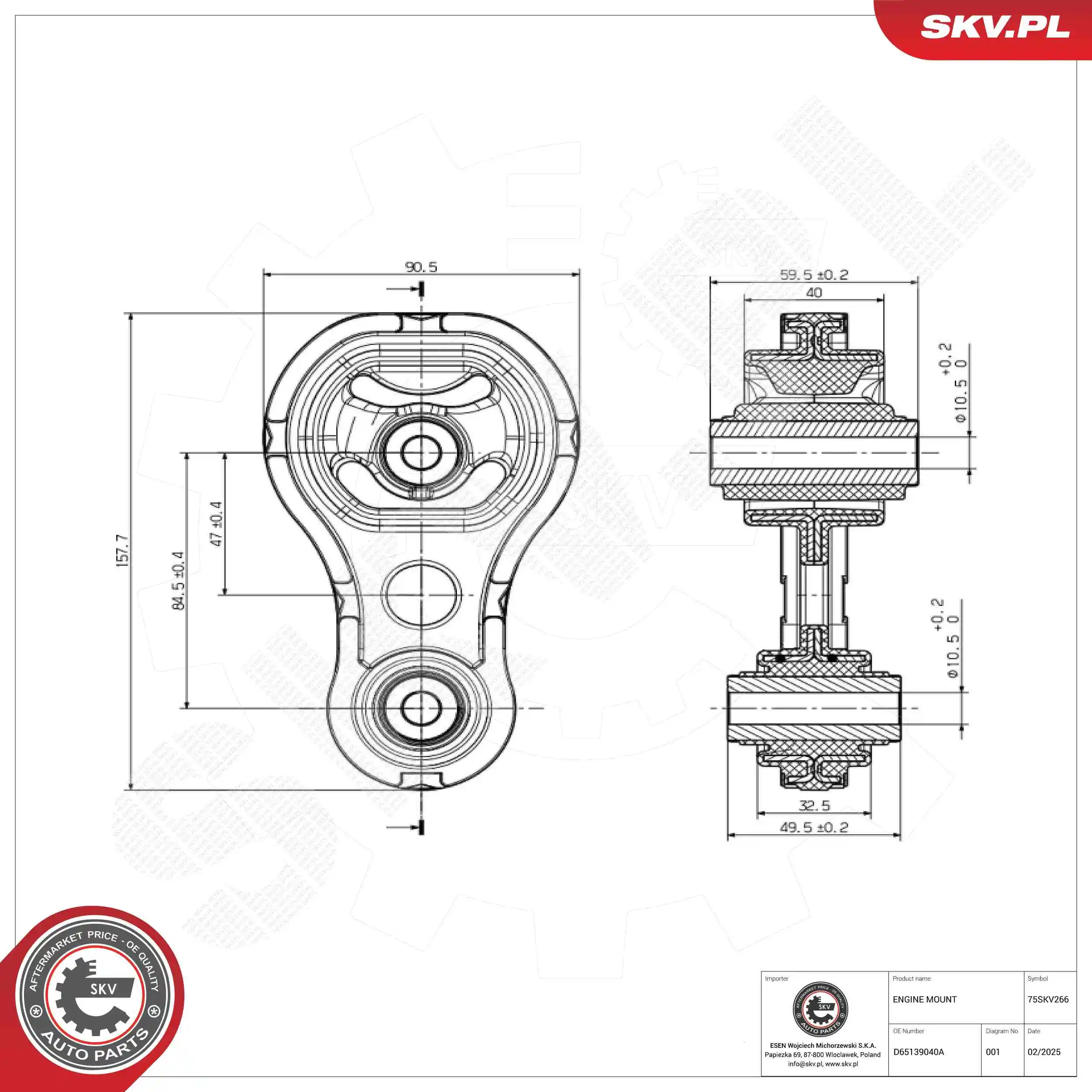 Mounting, engine